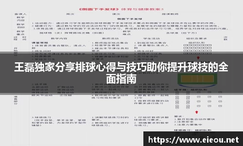 王磊独家分享排球心得与技巧助你提升球技的全面指南